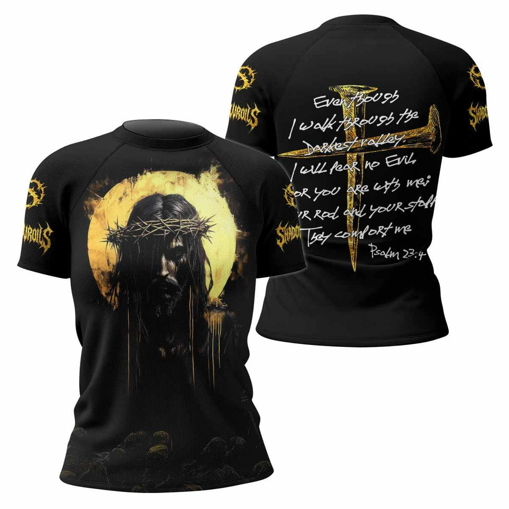 Psalm 23:4 No Evil Shall I Fear Rash Guard