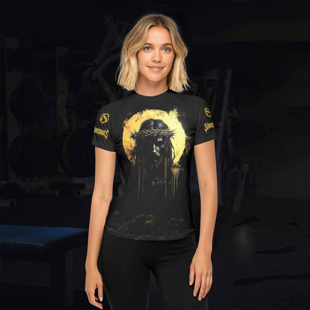 Psalm 23:4 No Evil Shall I Fear Rash Guard