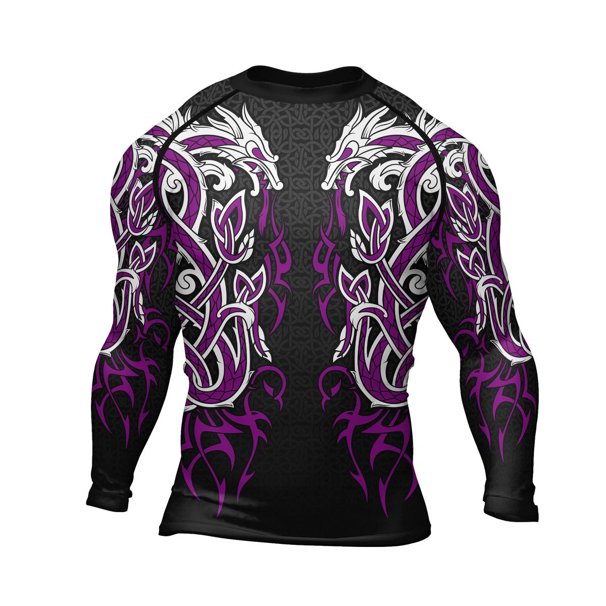 Rashninja Viking Dragon Majesty Ranked Men's Long Sleeve Rash Guard