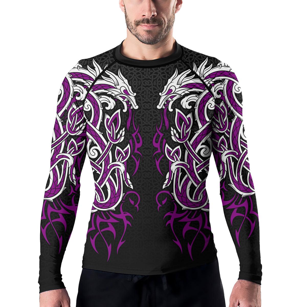 Rashninja Viking Dragon Majesty Ranked Men's Long Sleeve Rash Guard