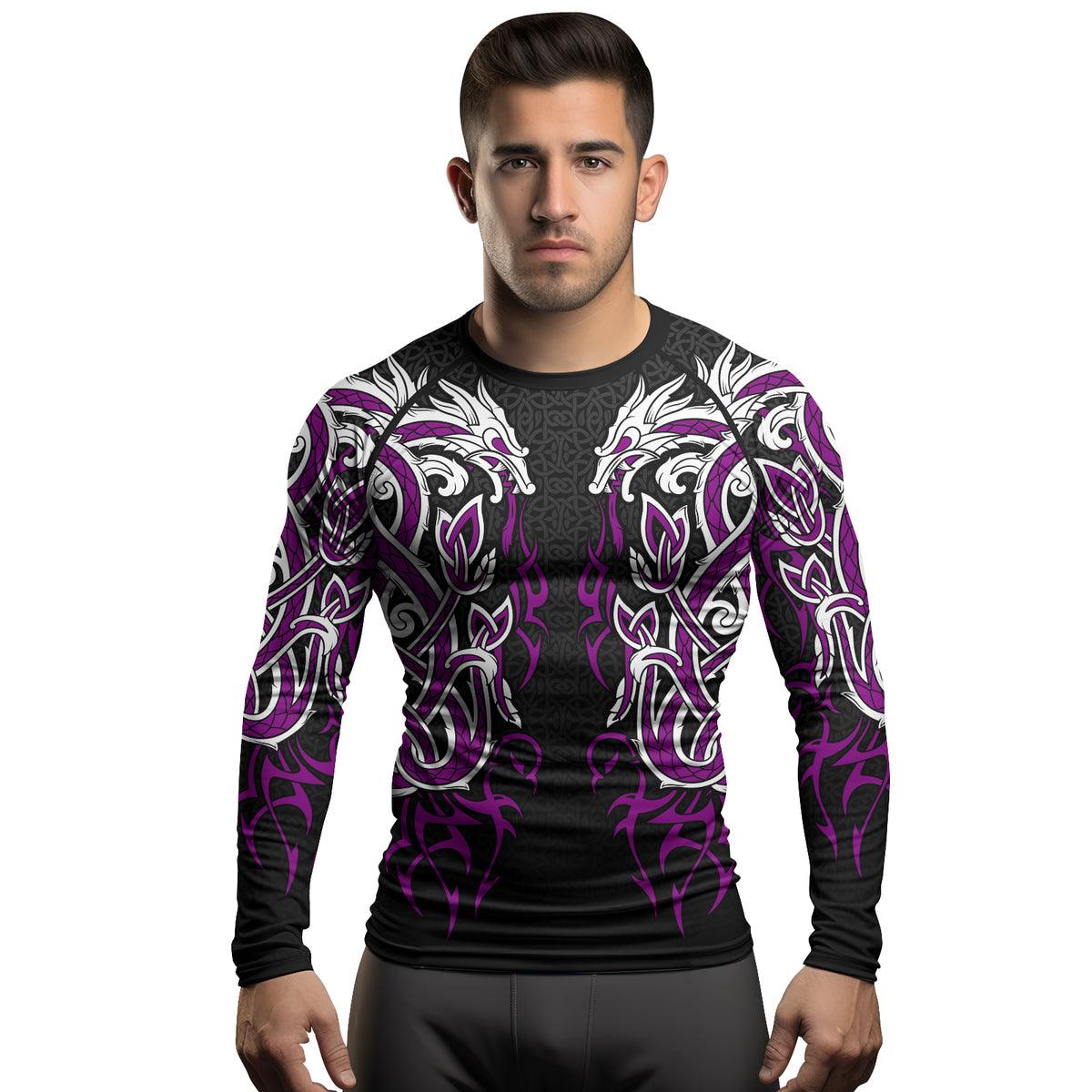 Rashninja Viking Dragon Majesty Ranked Men's Long Sleeve Rash Guard