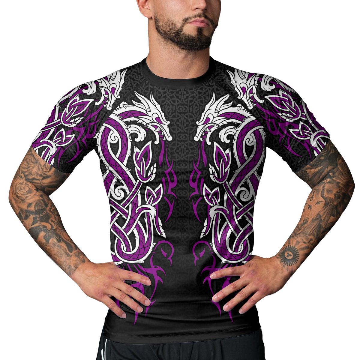 Rashninja Viking Dragon Majesty Ranked Men's Short Sleeve Rash Guard