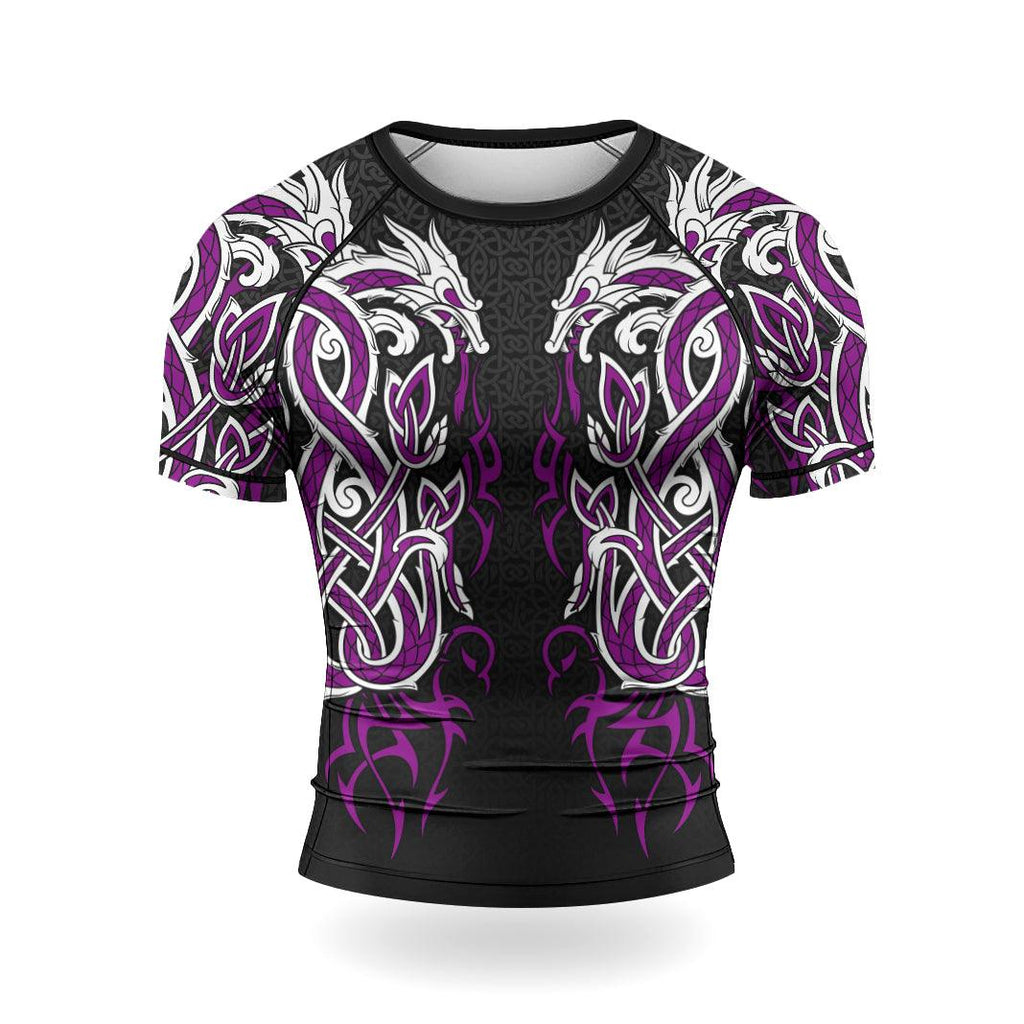 Rashninja Viking Dragon Majesty Ranked Men's Short Sleeve Rash Guard
