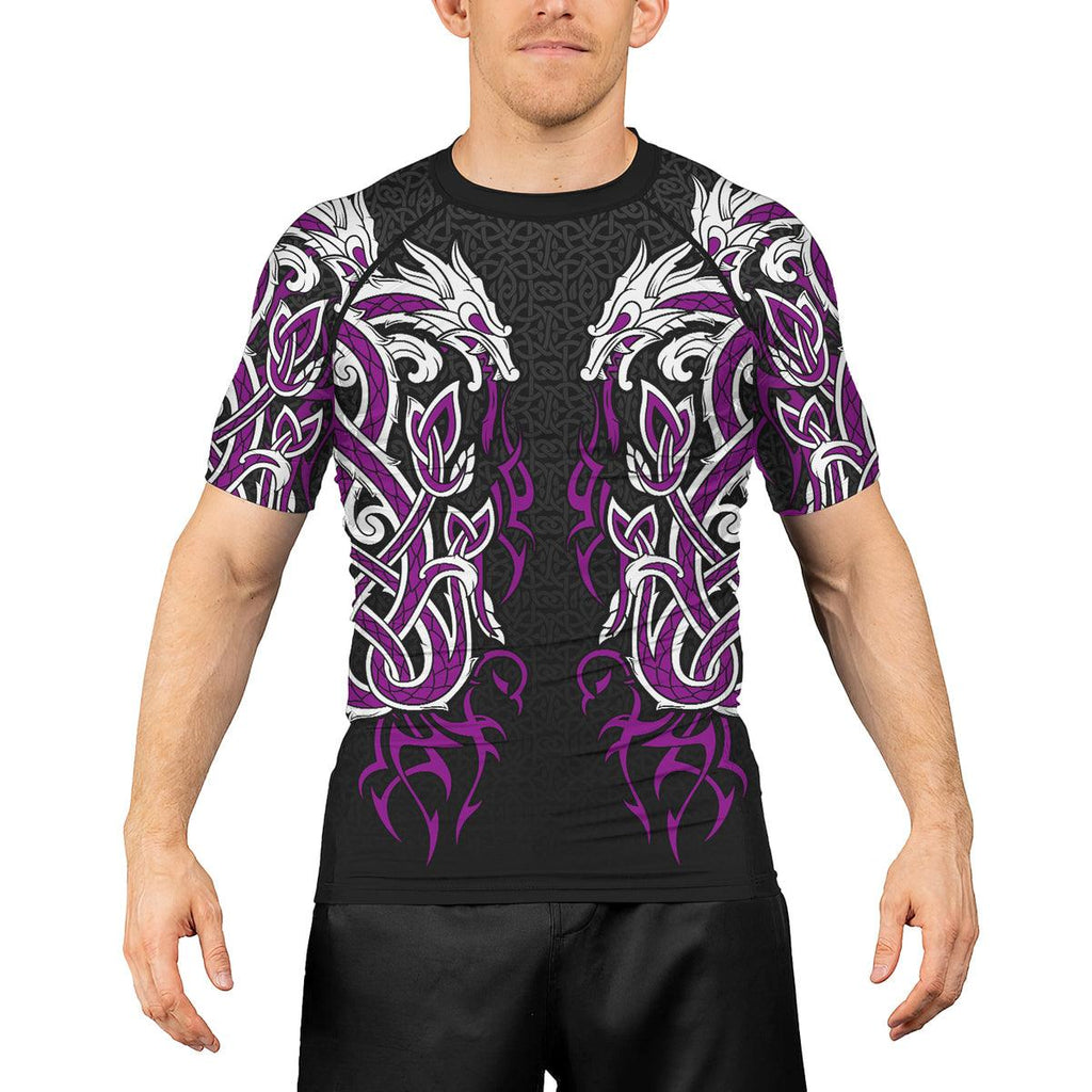 Rashninja Viking Dragon Majesty Ranked Men's Short Sleeve Rash Guard