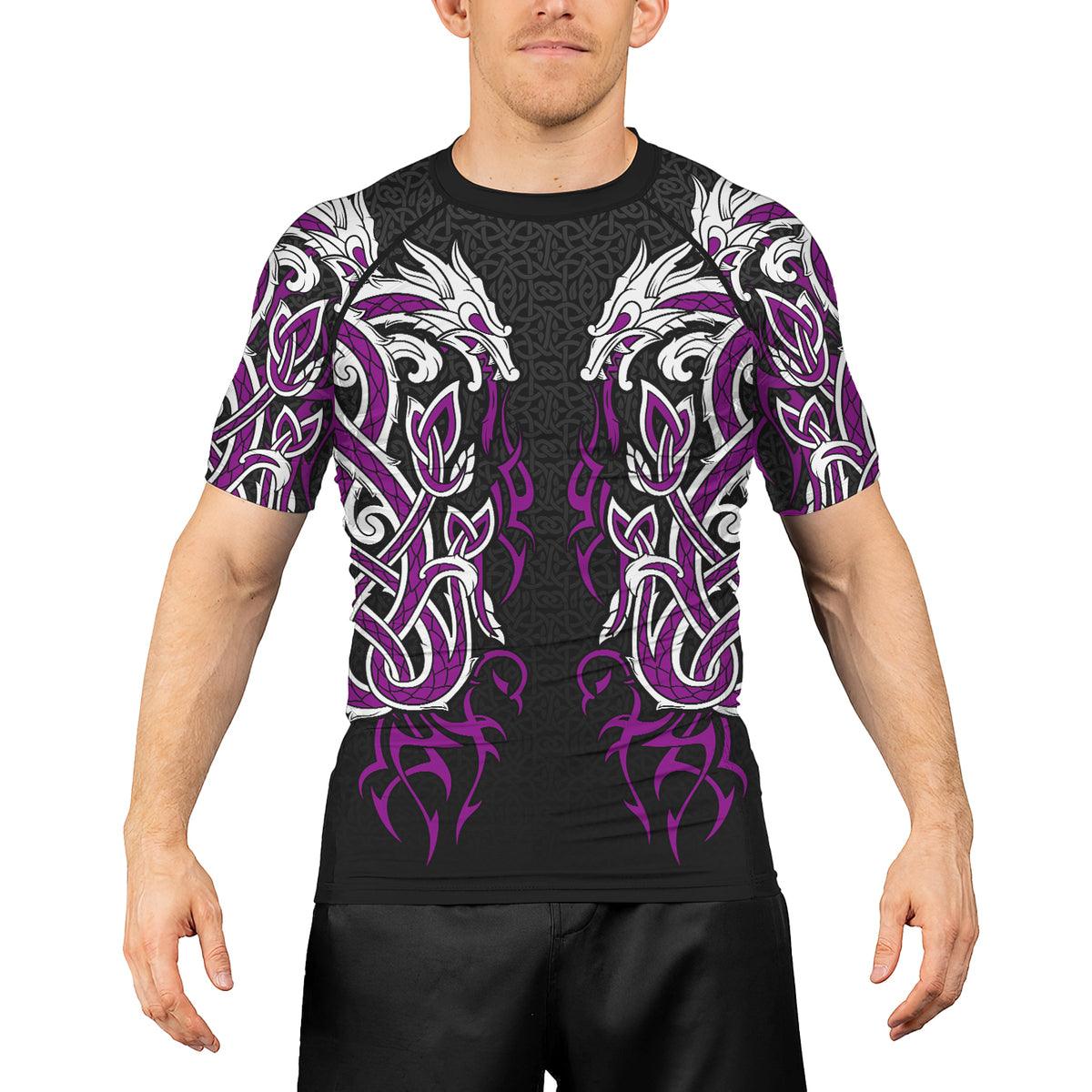 Rashninja Viking Dragon Majesty Ranked Men's Short Sleeve Rash Guard