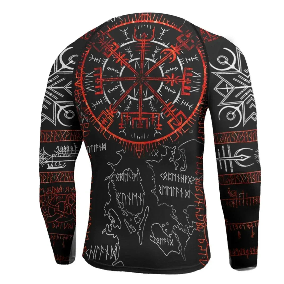 Sol Rune Viking Compass Men's Long Sleeve Rash Guard