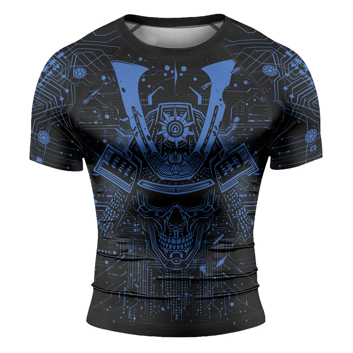 Rashninja Cyber Neon Matrix Men's Short Sleeve Rash Guard