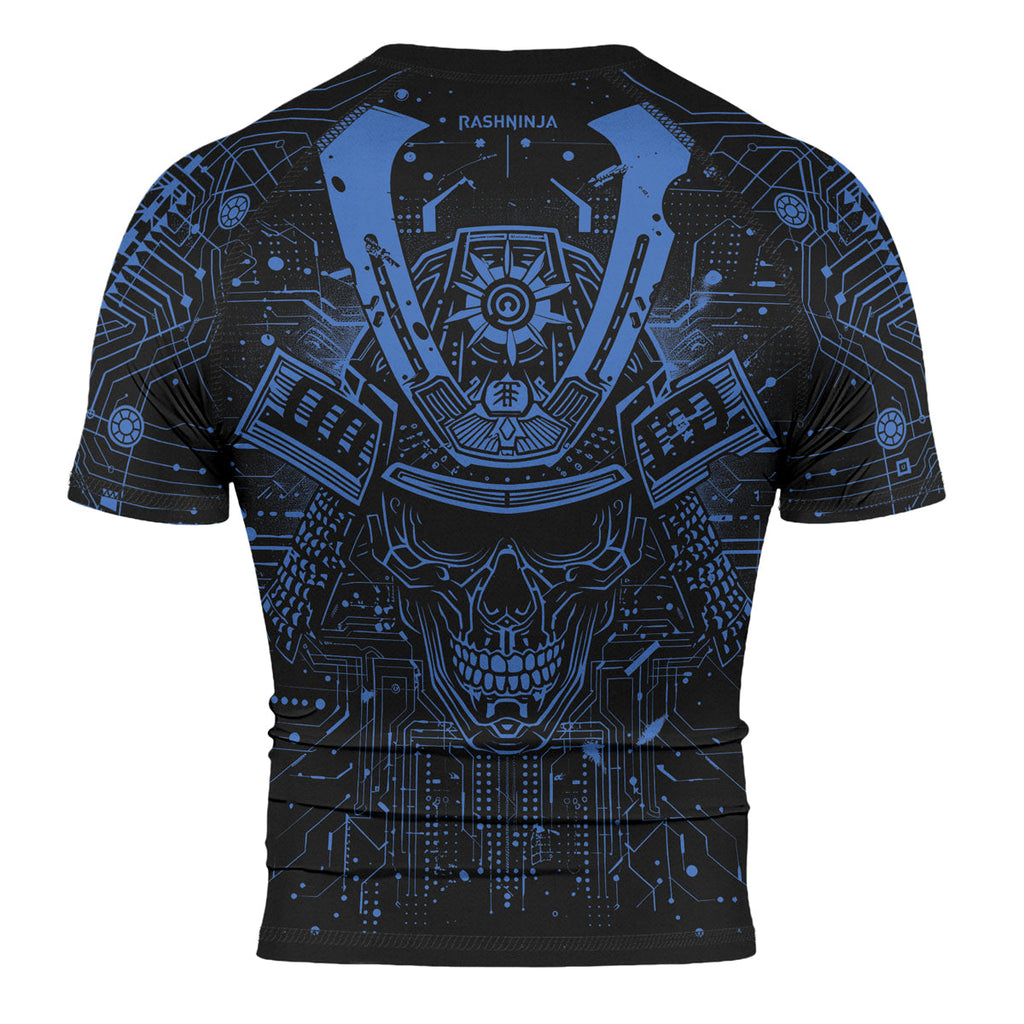 Rashninja Cyber Neon Matrix Men's Short Sleeve Rash Guard