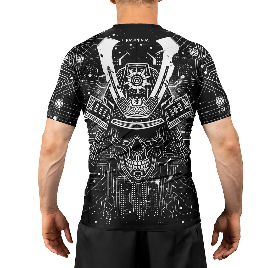 Rashninja Cyber Neon Matrix Men's Short Sleeve Rash Guard
