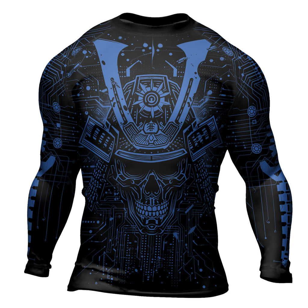Rashninja Cyber Neon Matrix Men's Long Sleeve Rash Guard