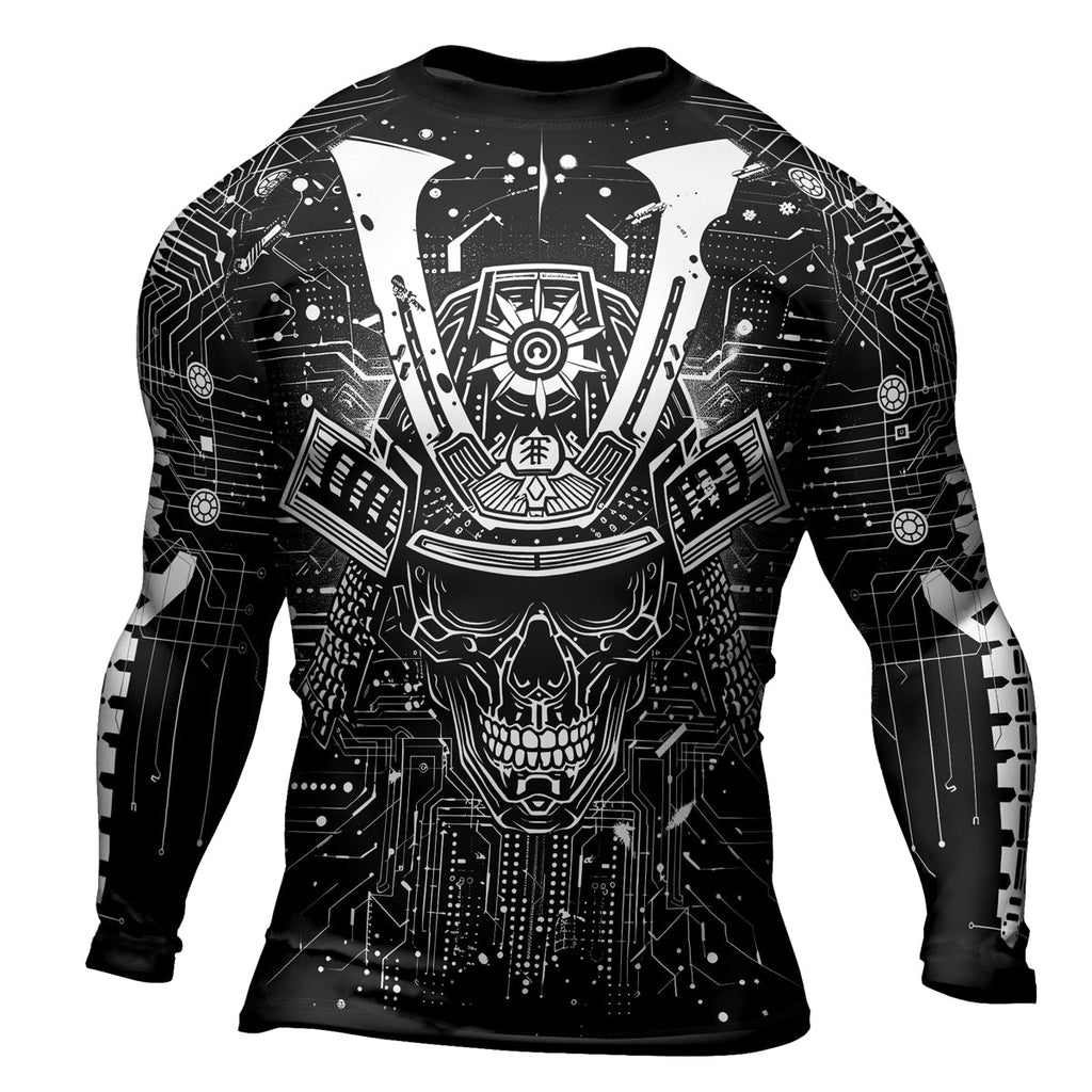 Rashninja Cyber Neon Matrix Men's Long Sleeve Rash Guard