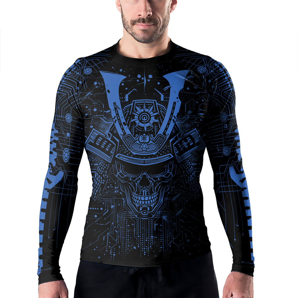 Rashninja Cyber Neon Matrix Men's Long Sleeve Rash Guard