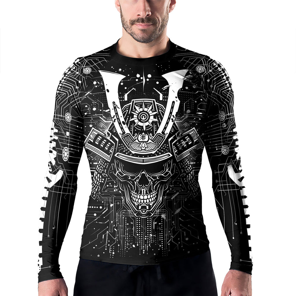 Rashninja Cyber Neon Matrix Men's Long Sleeve Rash Guard