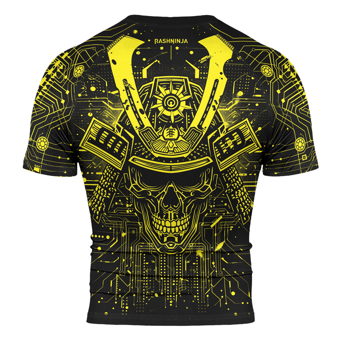 Rashninja Cyber Neon Matrix Men's Short Sleeve Rash Guard