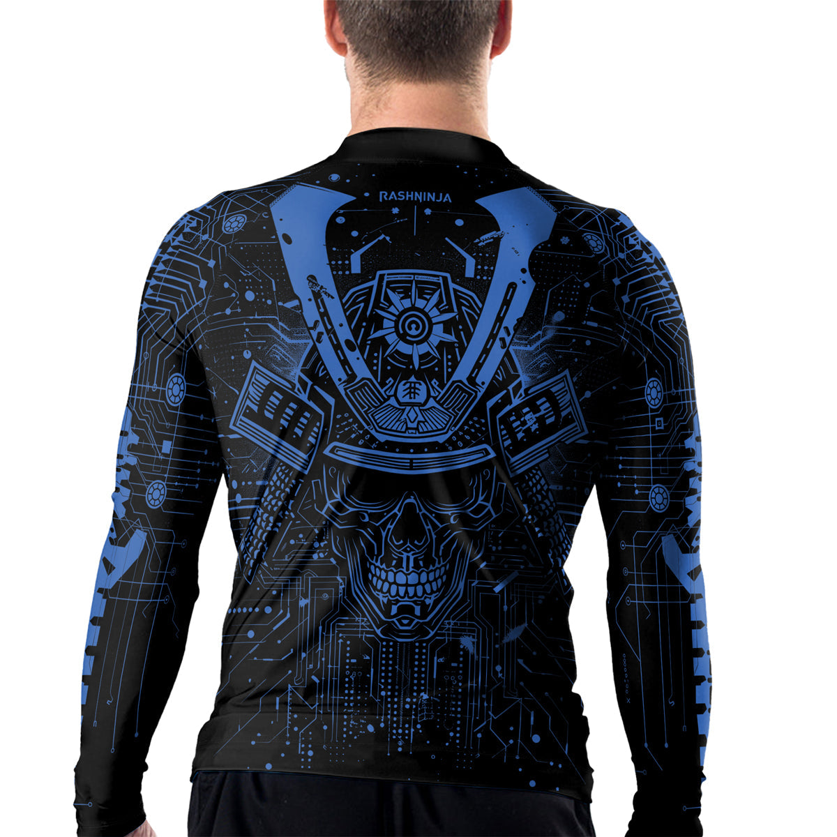 Rashninja Cyber Neon Matrix Men's Long Sleeve Rash Guard