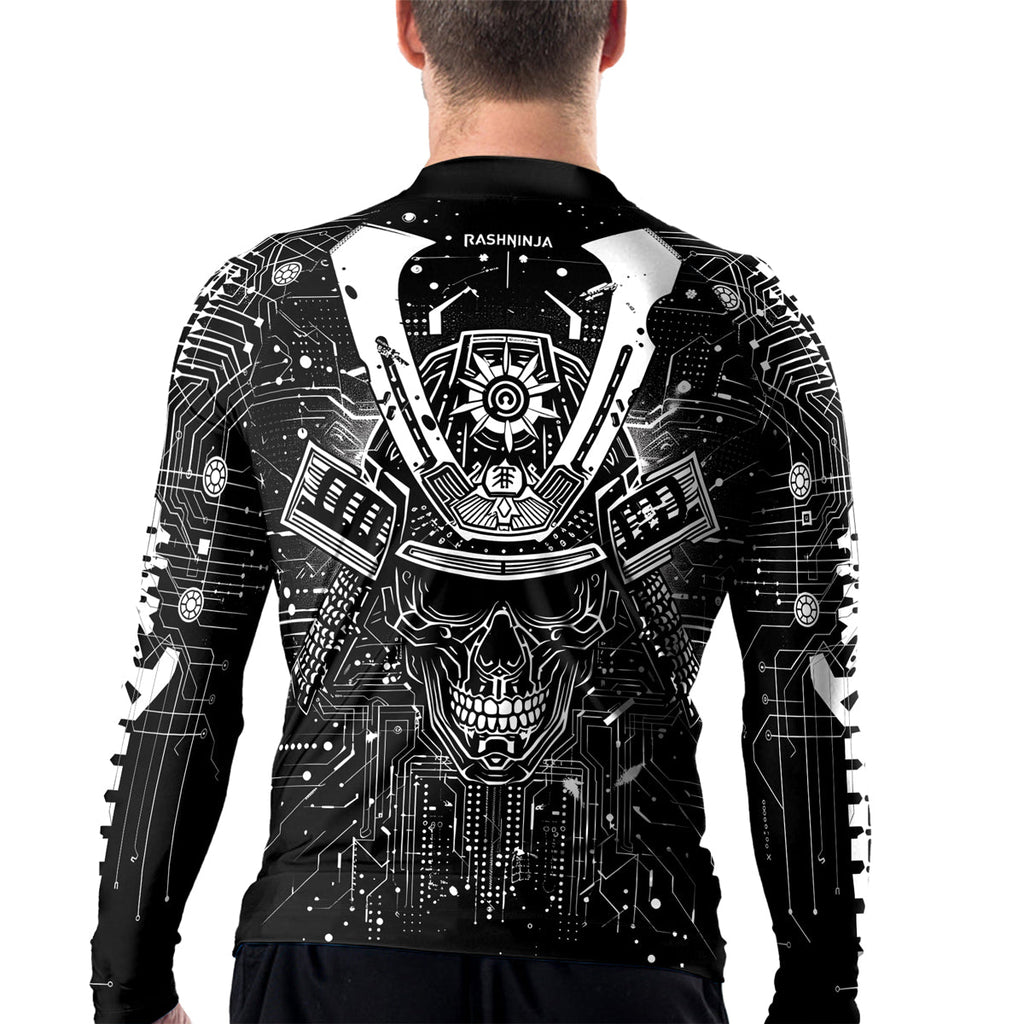 Rashninja Cyber Neon Matrix Men's Long Sleeve Rash Guard