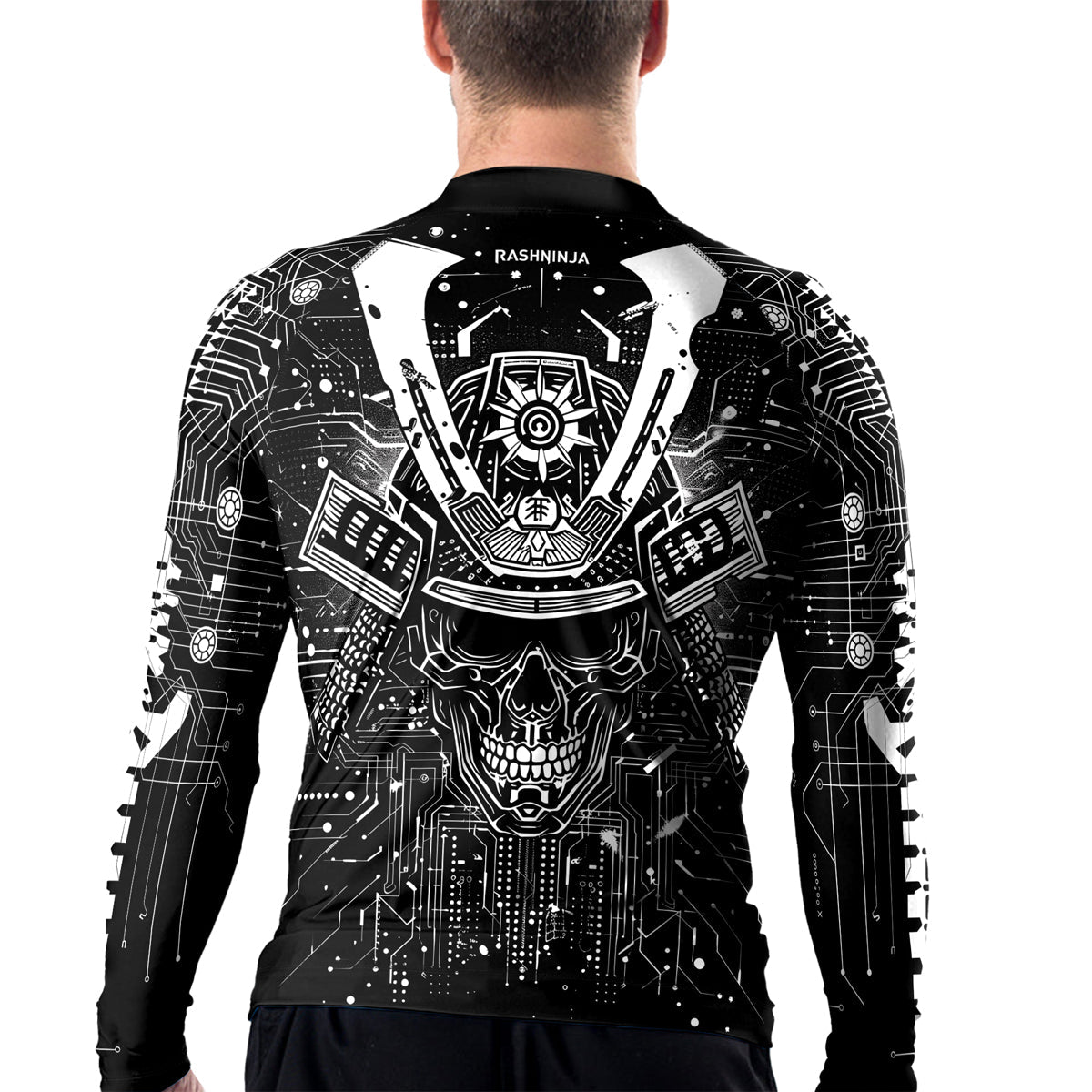 Rashninja Cyber Neon Matrix Men's Long Sleeve Rash Guard