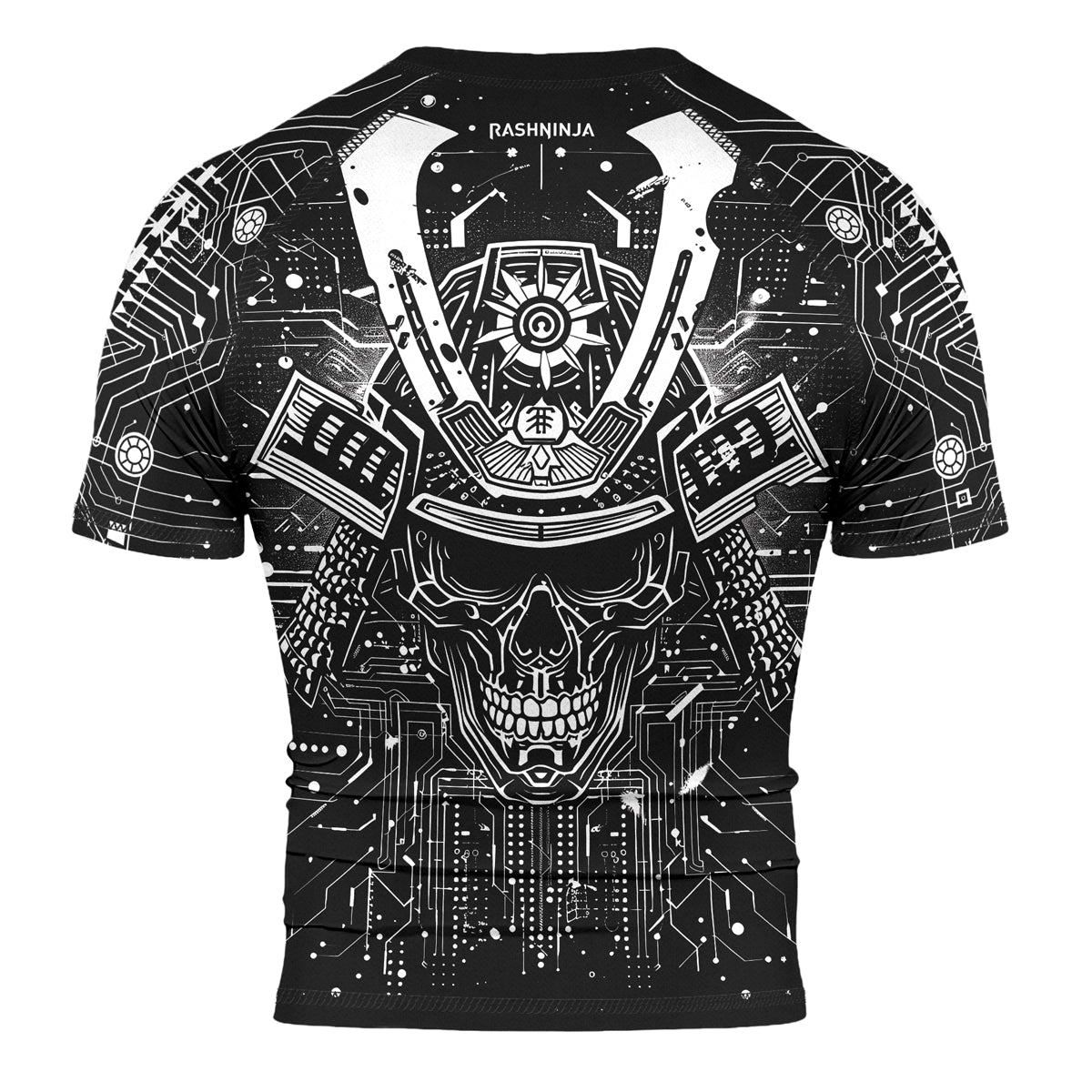 Rashninja Cyber Neon Matrix Men's Short Sleeve Rash Guard