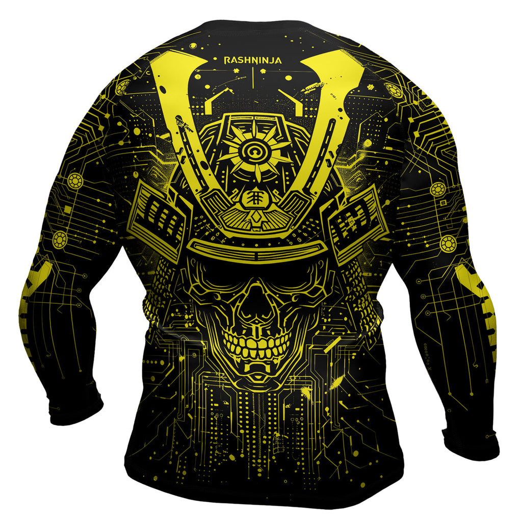 Rashninja Cyber Neon Matrix Men's Long Sleeve Rash Guard