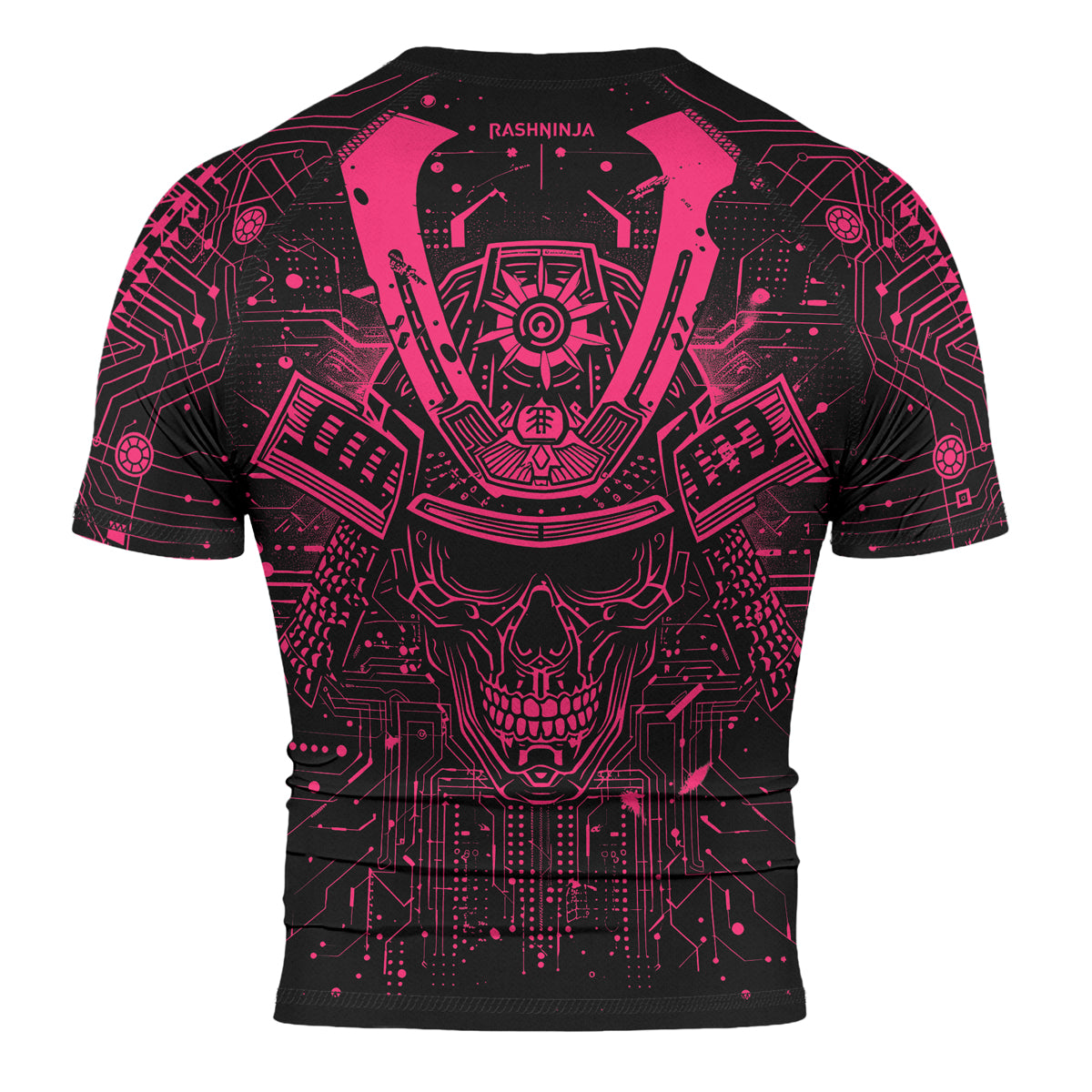 Rashninja Cyber Neon Matrix Men's Short Sleeve Rash Guard