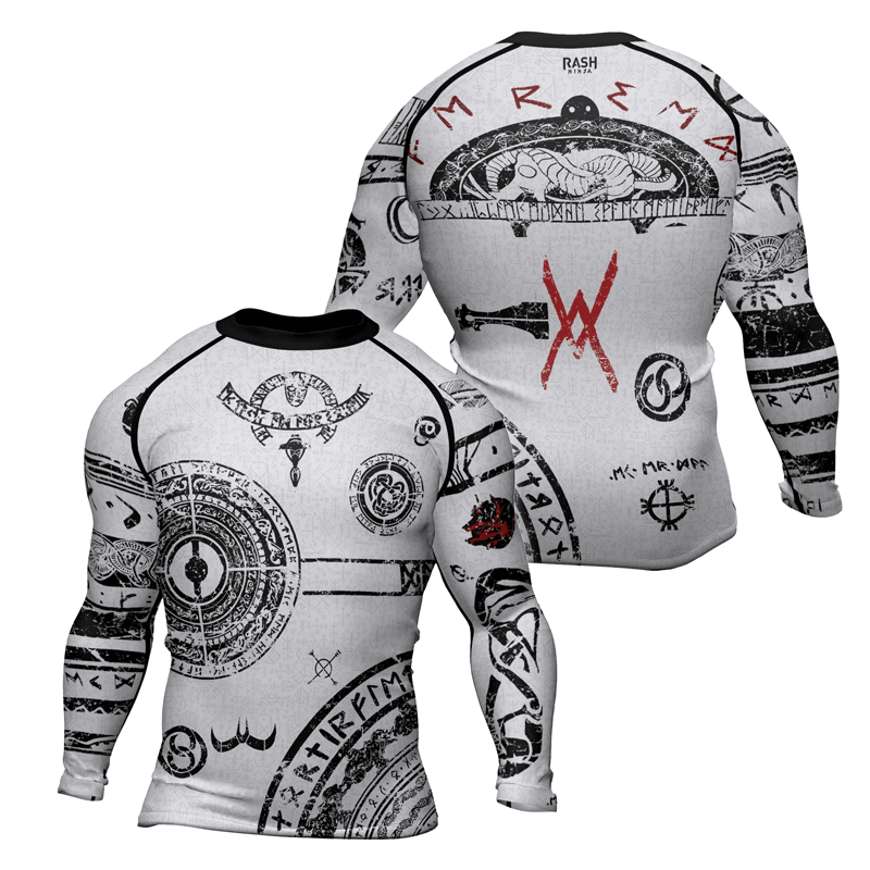 Rashninja Baldur Tattoo Art Men's Long Sleeve Rash Guard