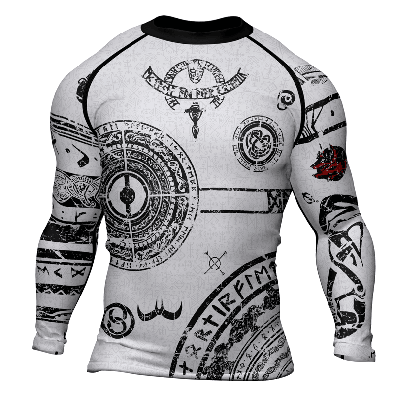 Rashninja Baldur Tattoo Art Men's Long Sleeve Rash Guard