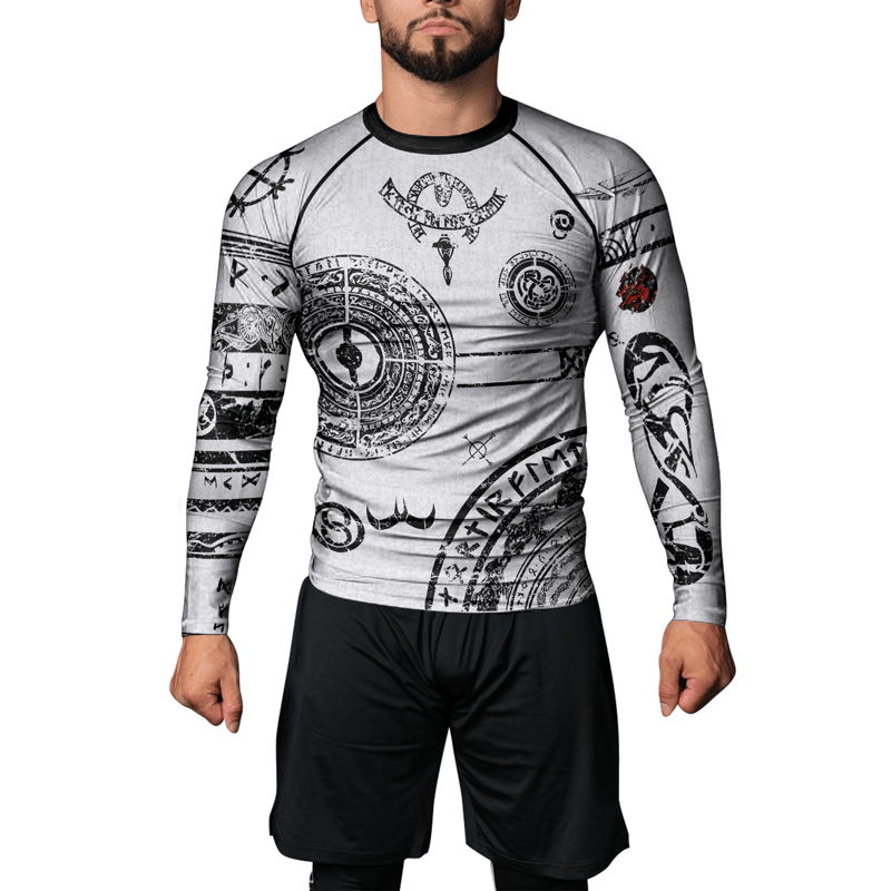 Rashninja Baldur Tattoo Art Men's Long Sleeve Rash Guard