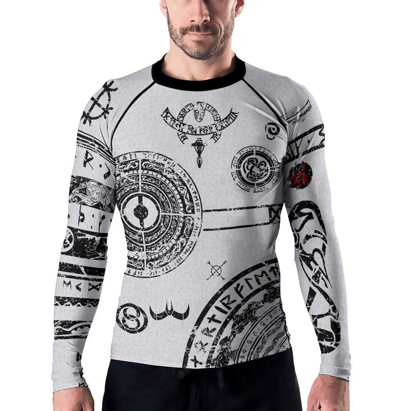 Rashninja Baldur Tattoo Art Men's Long Sleeve Rash Guard