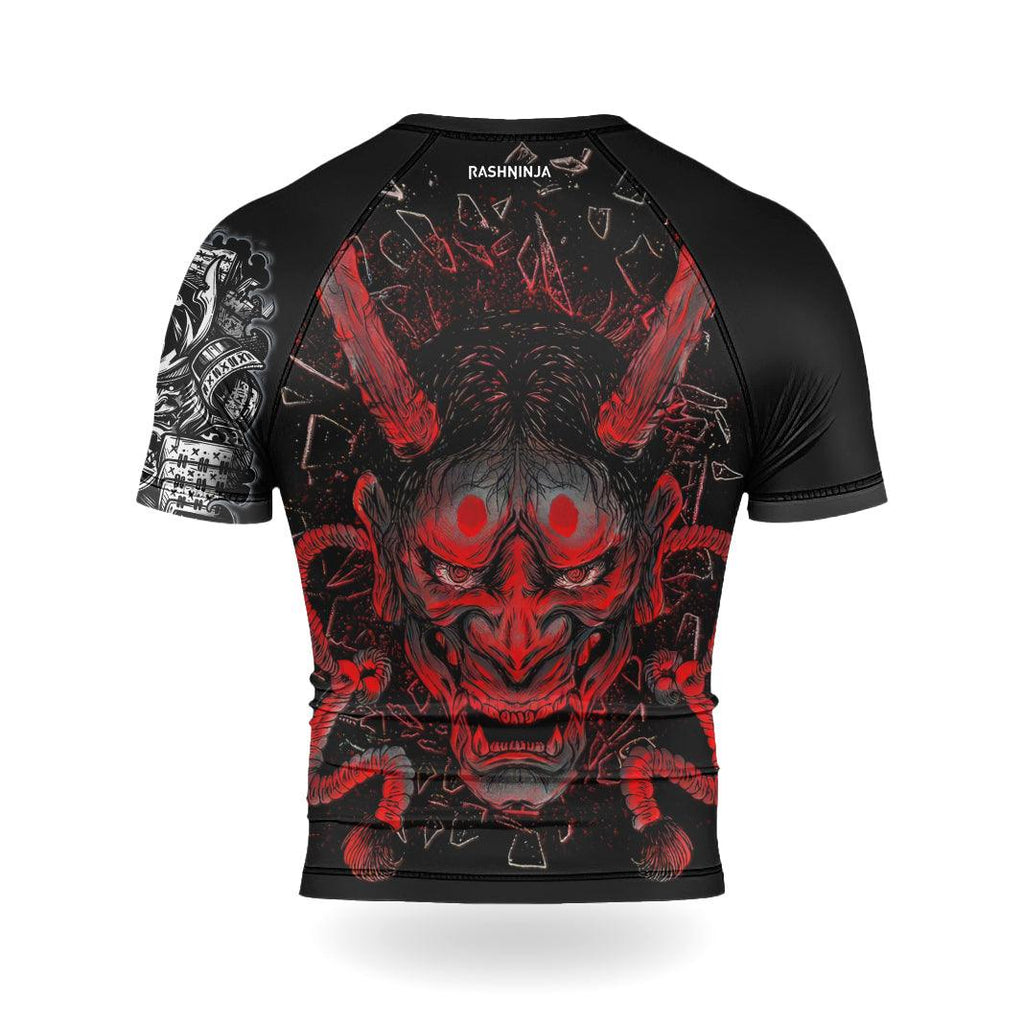 Rashninja Dragon Samurai Oni Men's Short Sleeve Rash Guard