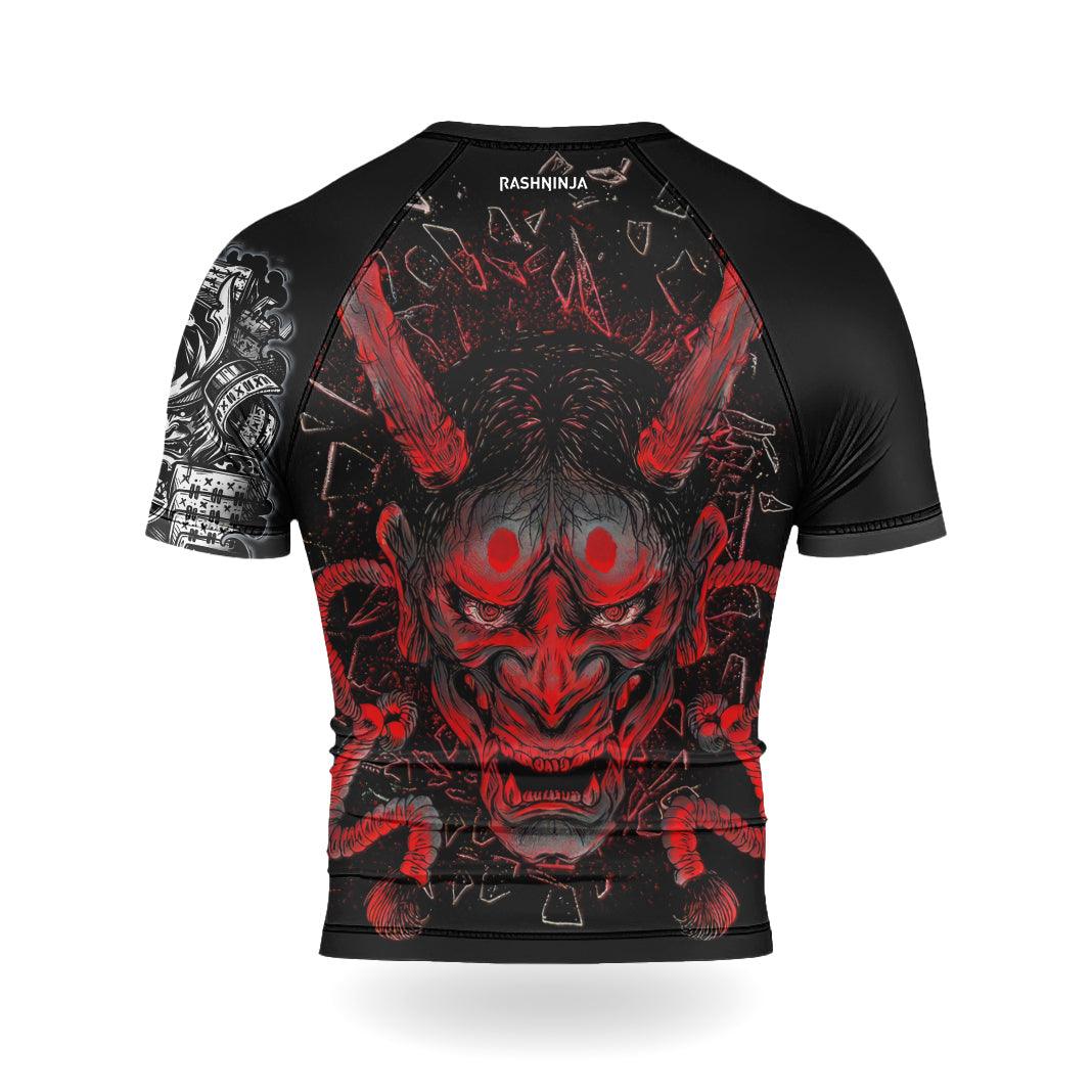 Rashninja Dragon Samurai Oni Men's Short Sleeve Rash Guard