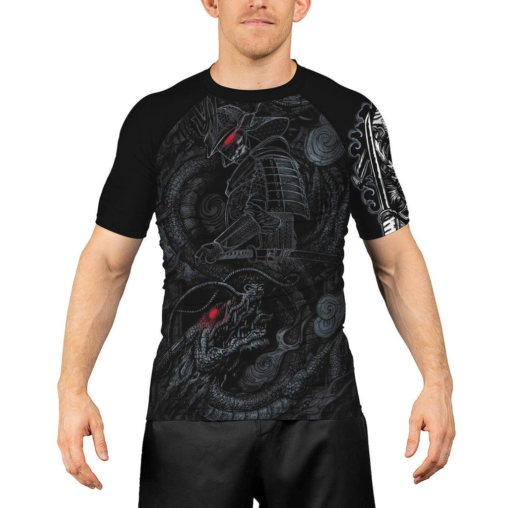 Rashninja Dragon Samurai Oni Men's Short Sleeve Rash Guard