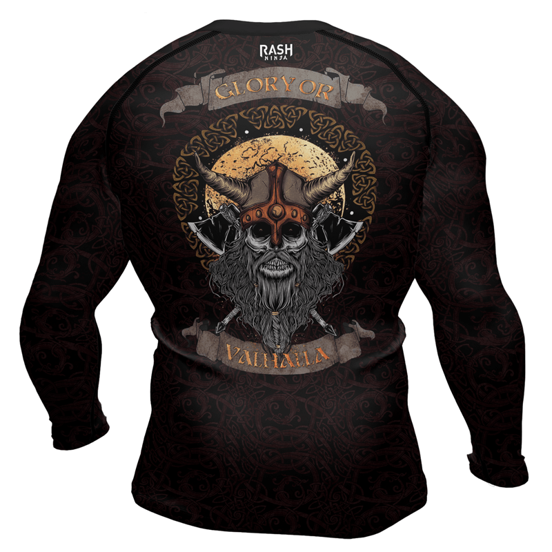 Rashninja Glory Or Valhalla Men's Long Sleeve Rash Guard