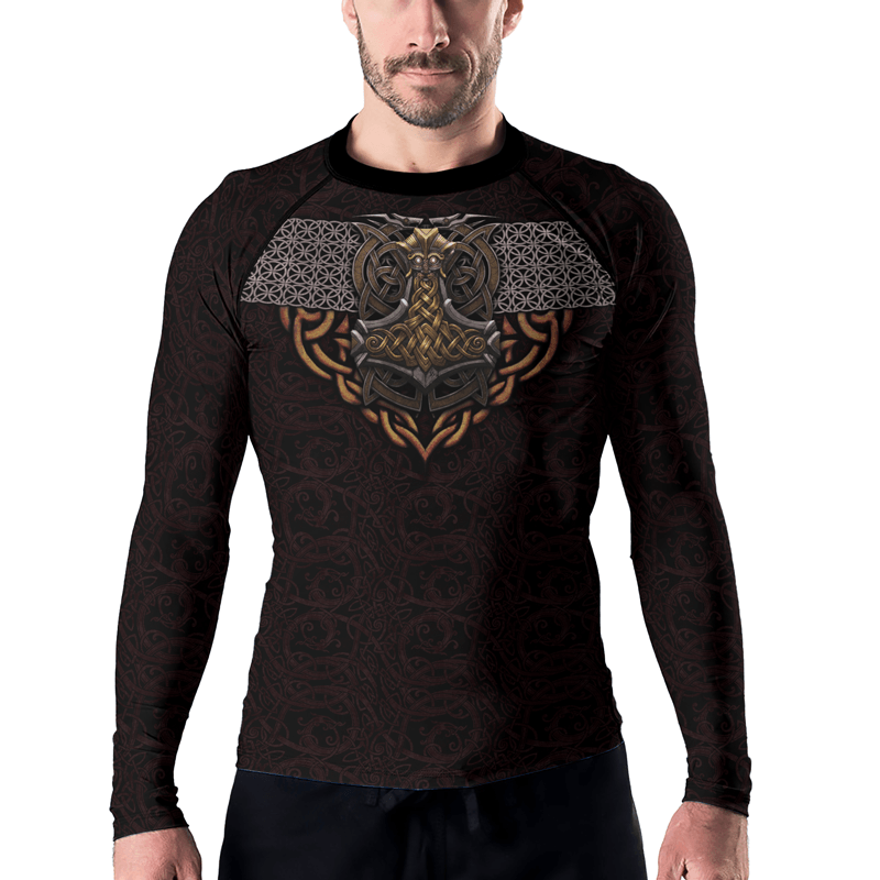 Rashninja Glory Or Valhalla Men's Long Sleeve Rash Guard