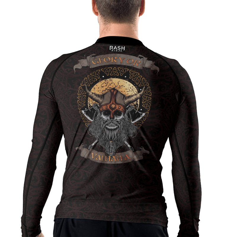 Rashninja Glory Or Valhalla Men's Long Sleeve Rash Guard