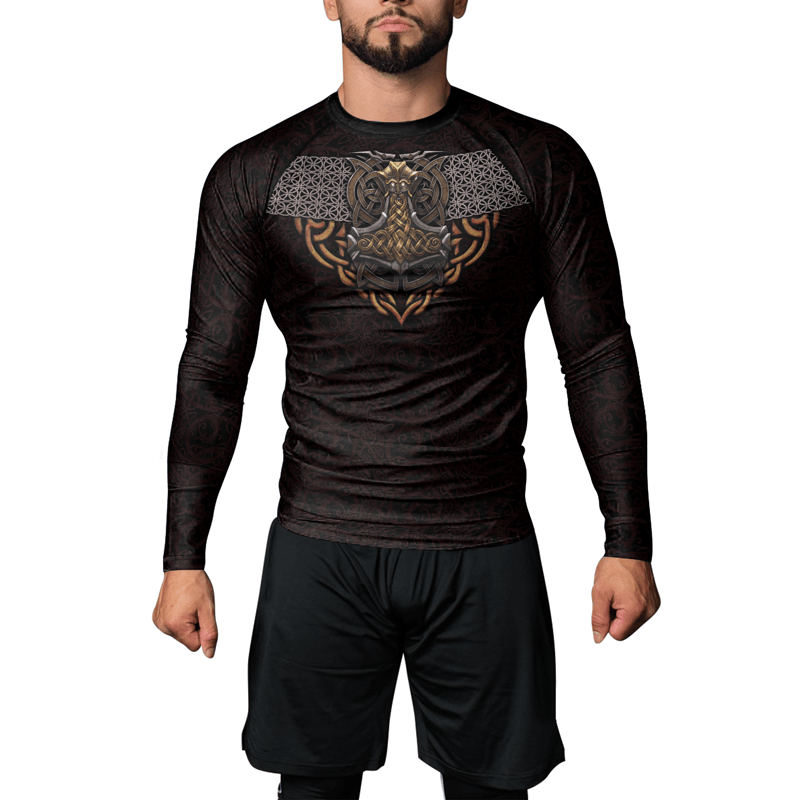Rashninja Glory Or Valhalla Men's Long Sleeve Rash Guard