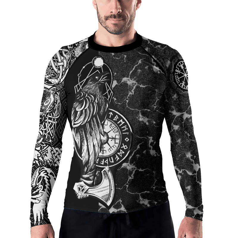 Rashninja Huginn & Muninn Men's Long Sleeve Rash Guard
