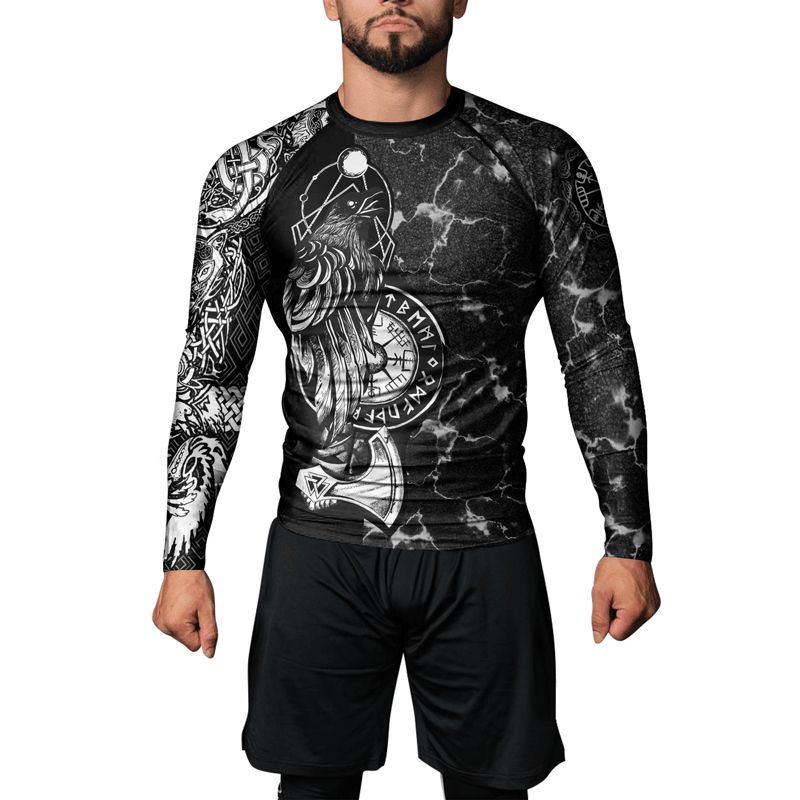 Rashninja Huginn & Muninn Men's Long Sleeve Rash Guard