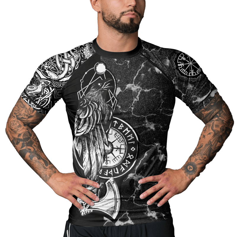 Rashninja Huginn & Muninn Men's Short Sleeve Rash Guard