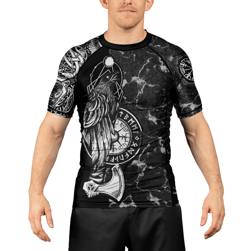 Rashninja Huginn & Muninn Men's Short Sleeve Rash Guard