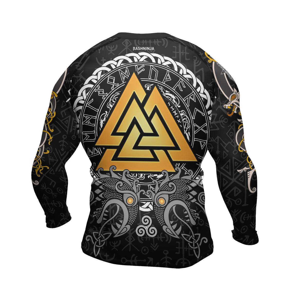Rashninja Mighty Thor Wing Helmet Men's Long Sleeve Rash Guard
