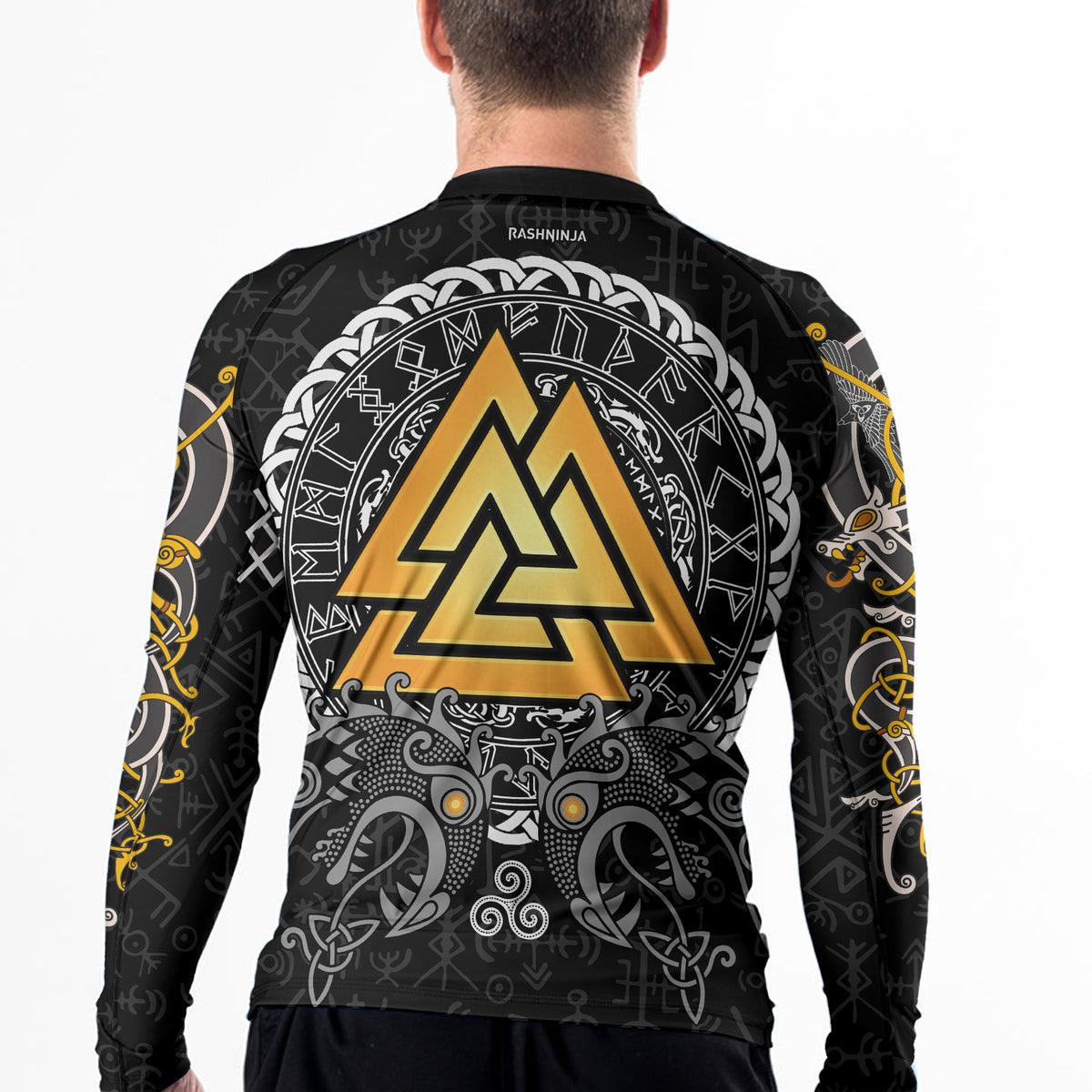Rashninja Mighty Thor Wing Helmet Men's Long Sleeve Rash Guard