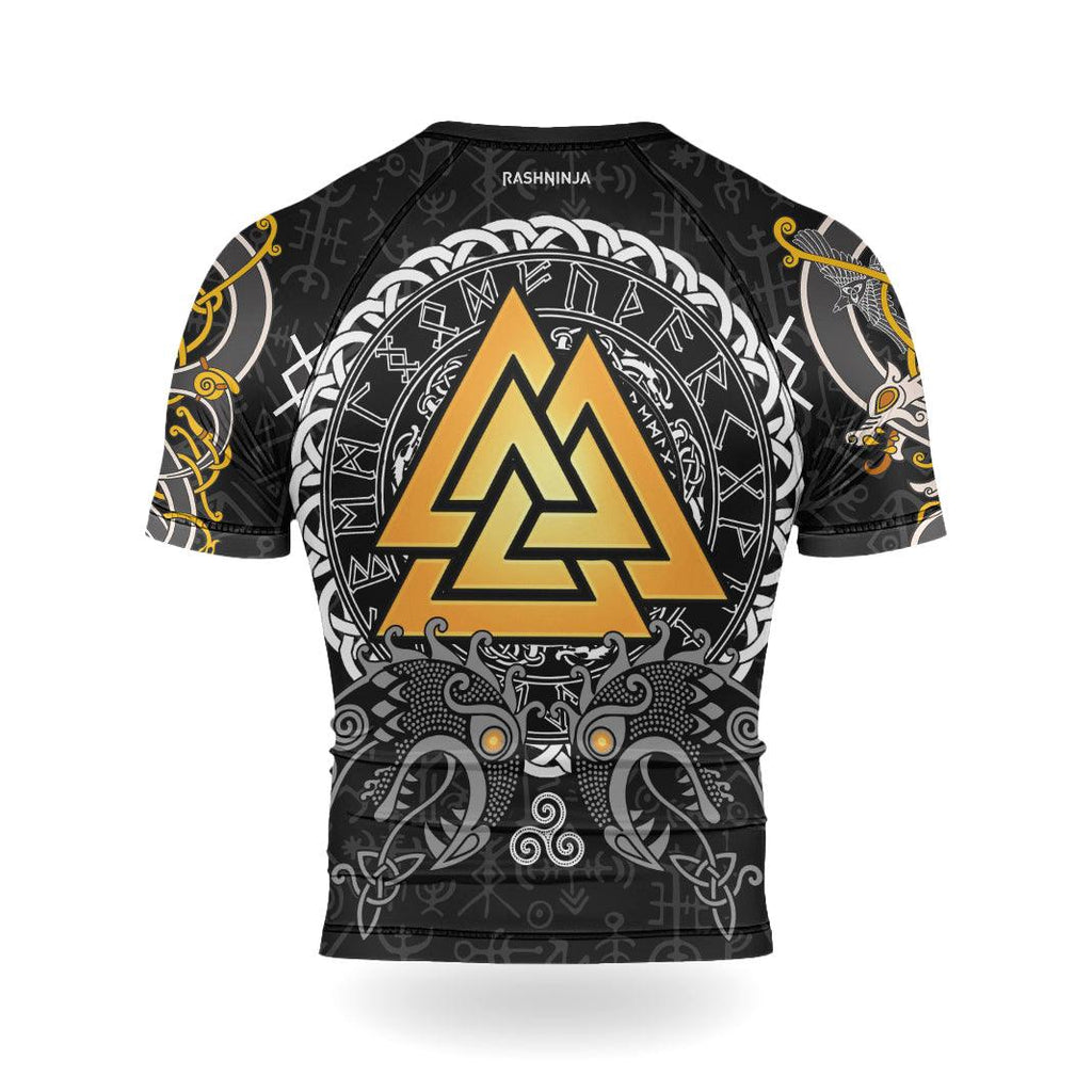 Rashninja Mighty Thor Wing Helmet Men's Short Sleeve Rash Guard
