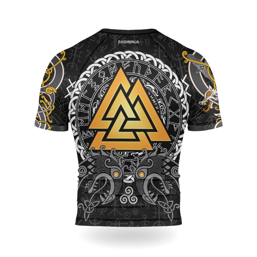 Rashninja Mighty Thor Wing Helmet Men's Short Sleeve Rash Guard