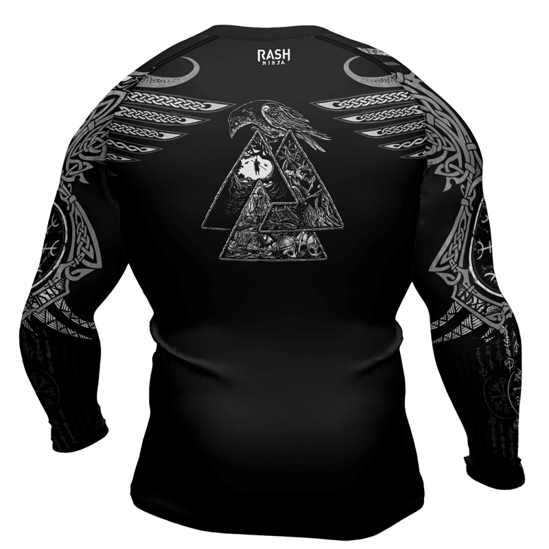 Rashninja Odin's Ravens Men's Long Sleeve Rash Guard