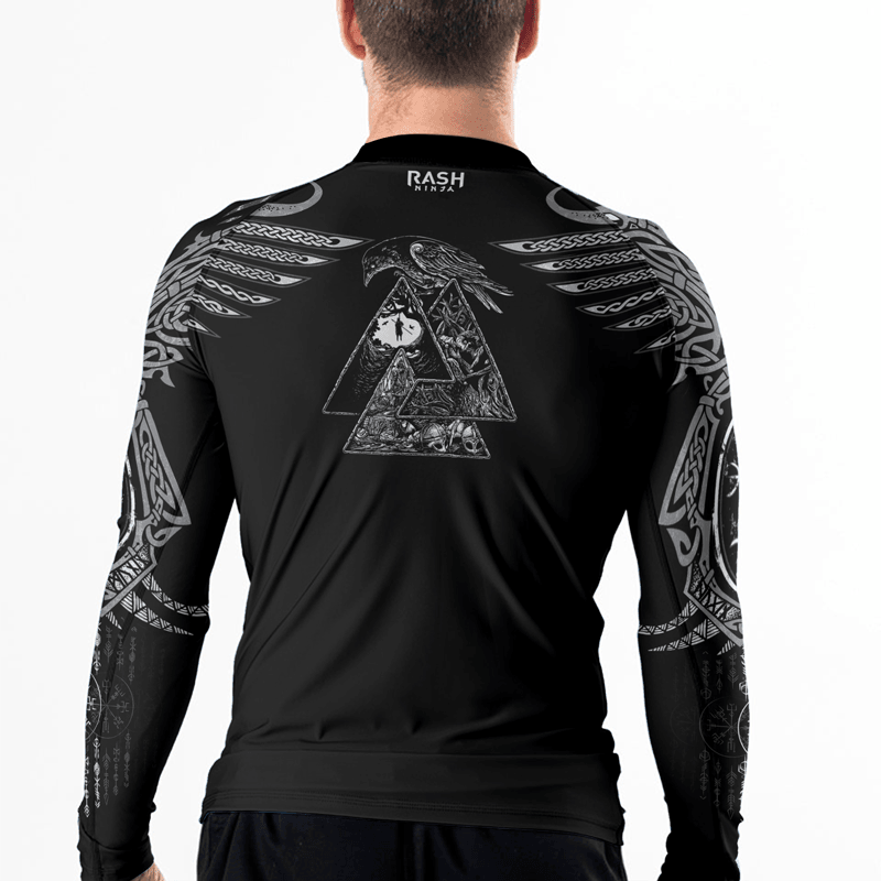 Rashninja Odin's Ravens Men's Long Sleeve Rash Guard