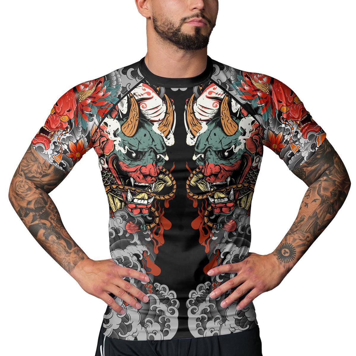 Rashninja Oni Demon Men's Short Sleeve Rash Guard