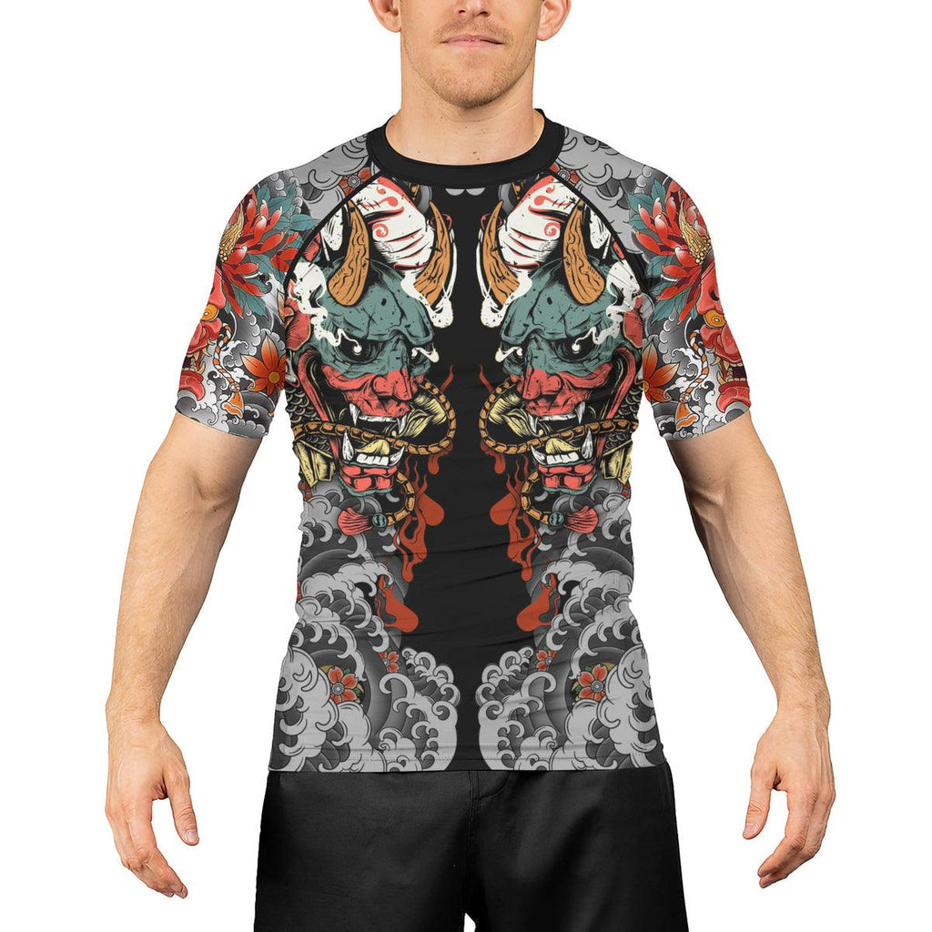 Rashninja Oni Demon Men's Short Sleeve Rash Guard