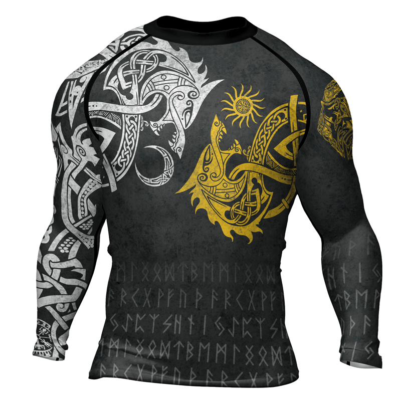 Rashninja Skoll And Hati Men's Long Sleeve Rash Guard