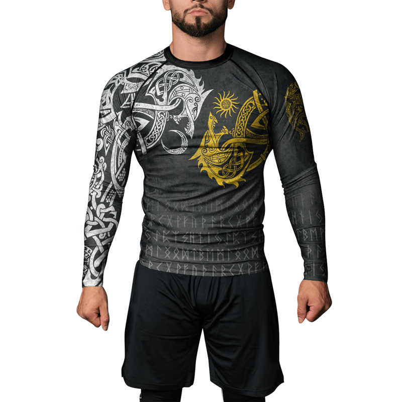 Rashninja Skoll And Hati Men's Long Sleeve Rash Guard