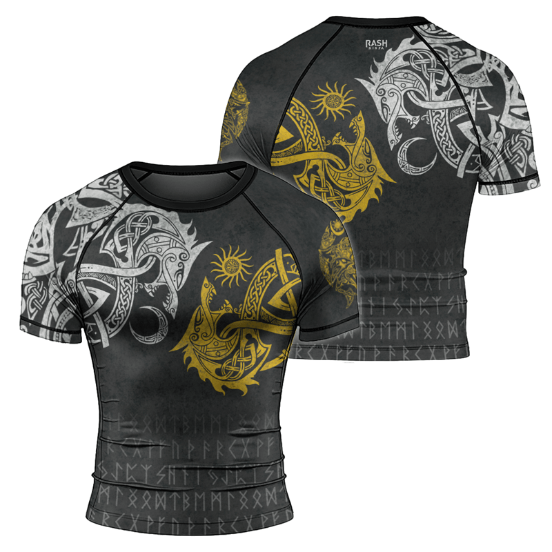 Rashninja Skoll And Hati Men's Short Sleeve Rash Guard